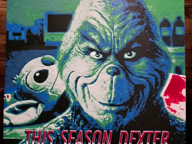 HueForge model: Grinch goes full Dexter by Side Quest Hues