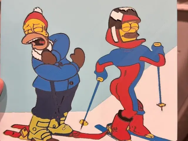 HueForge model: Stupid Sexy Flanders - Simpsons Ski Scene Meme by IslandLooter