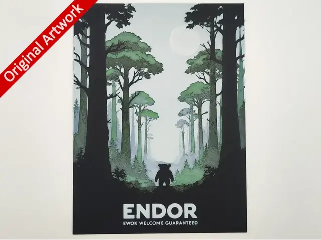 HueForge model: Endor travel poster - hueforge by Altf4-Formation