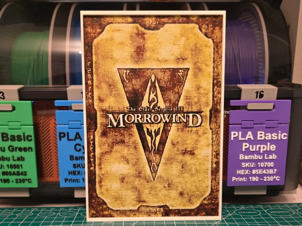 The Elder Scrolls III: Morrowind Poster - Hueforge by Lumpy3D HueForge model: The Elder Scrolls III: Morrowind Poster - Hueforge by Lumpy3D