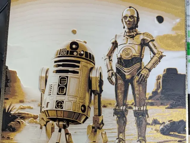 HueForge model: hueforge r2D2 et C3Po v2 Artoo-Detoo by ZombiePaint3D