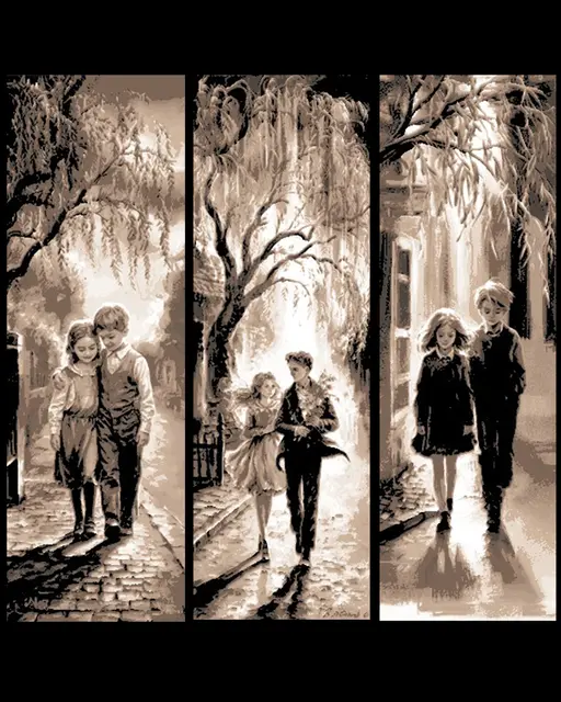 HueForge model: A walk through time -sweethearts from the beginning - Set of bookmarks by BooneCo3d