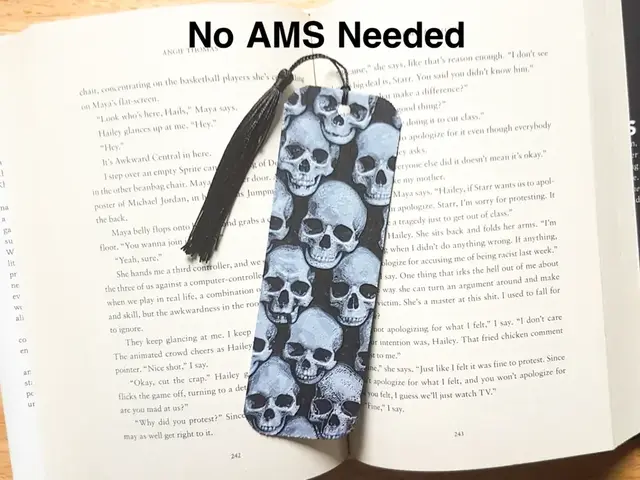 Bookmark, Skulls, Halloween. Hueforge.