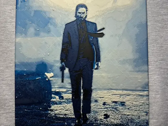 HueForge model: John Wick Blue Hueforge by Hey Ben