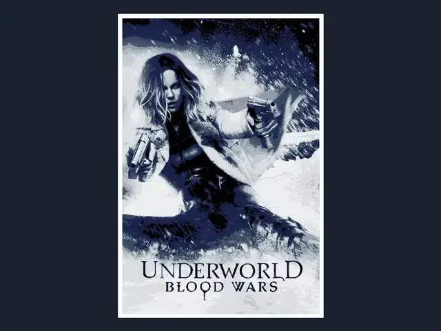 HueForge model: Underworld Blood Wars (Movie Poster - HueForge) by HugheCraft