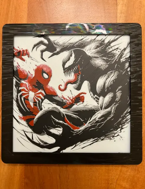 HueForge model: Spiderman Vs Venom by JustBe 3D Printing