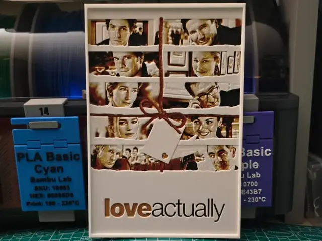 HueForge model: Love Actually Movie Poster - Hueforge Art by Lumpy3D