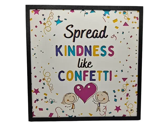 HueForge model: Spread Kindness Like Confetti by BusyKikiBee