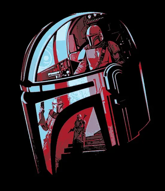 HueForge model: Hueforge - Star Wars - Mandalorian Red Blue by Cloudy Nostalgia