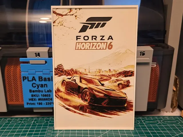 HueForge model: Forza Horizon 6 Game Poster - Hueforge Art by Lumpy3D