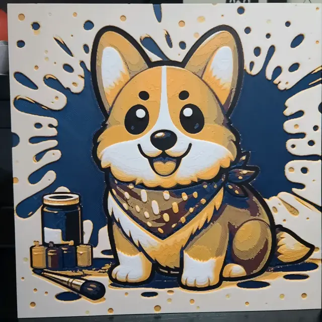 HueForge model: Corgi Hueforge by the_bearded_jedi