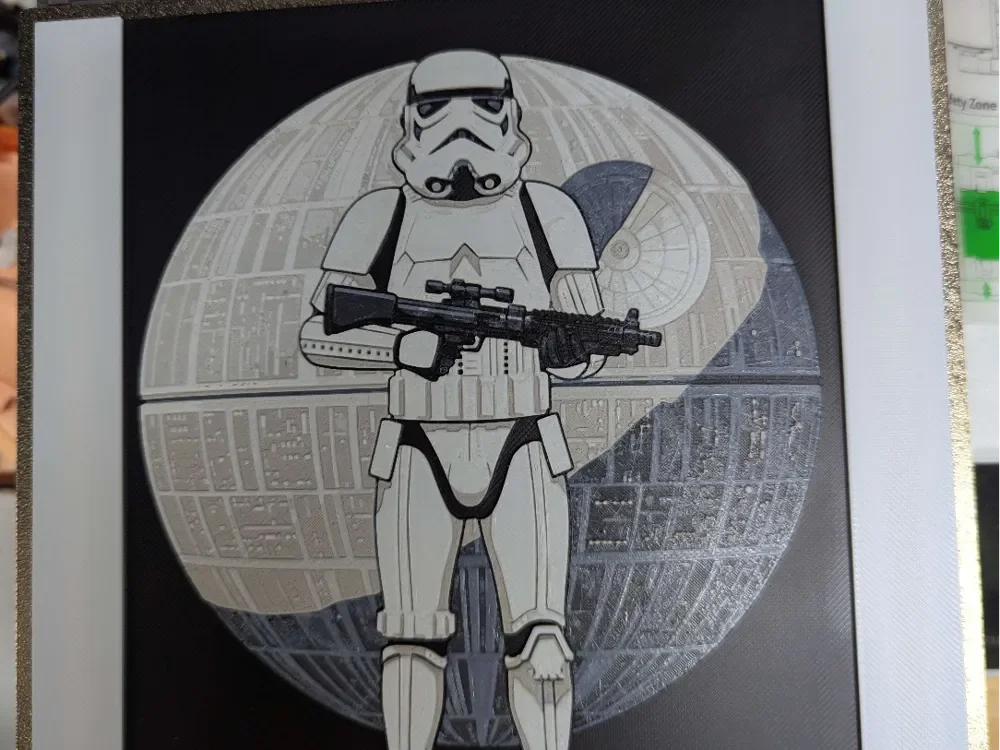 Hueforge stormtrooper v3 by ZombiePaint3D HueForge model: Hueforge stormtrooper v3 by ZombiePaint3D