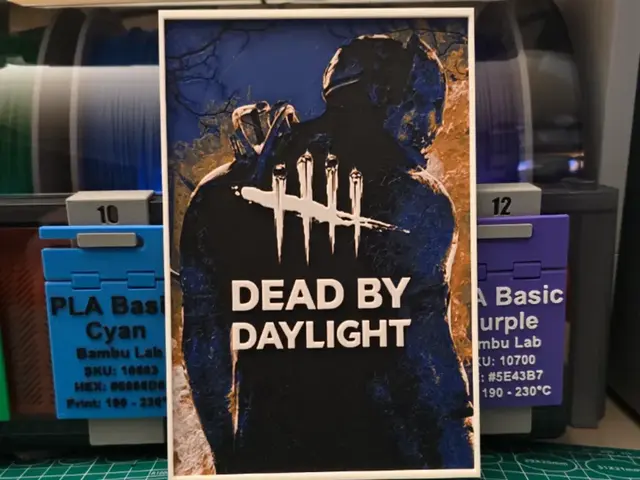 HueForge model: Dead by Daylight Game Poster - Hueforge Art by Lumpy3D