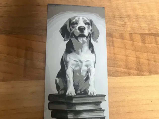 HueForge model: Beagle on Books Bookmark by Leafy