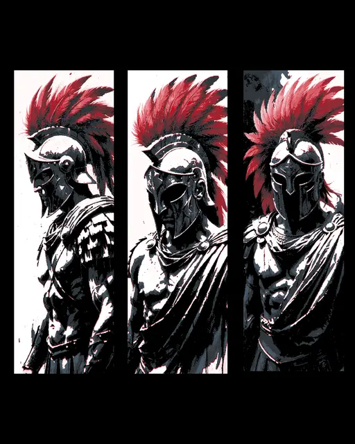 HueForge model: Roman Centurion depiction in rough art style - Set of Bookmarks by BooneCo3d