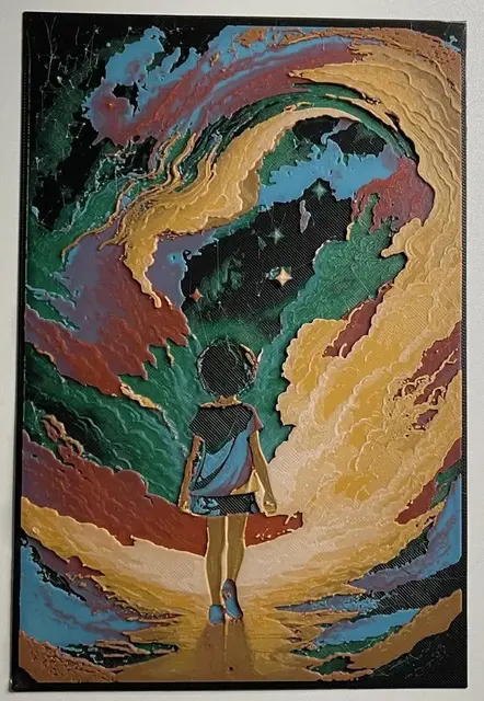 HueForge model: Galaxy Walk - Hueforge Print by cyanidesugar