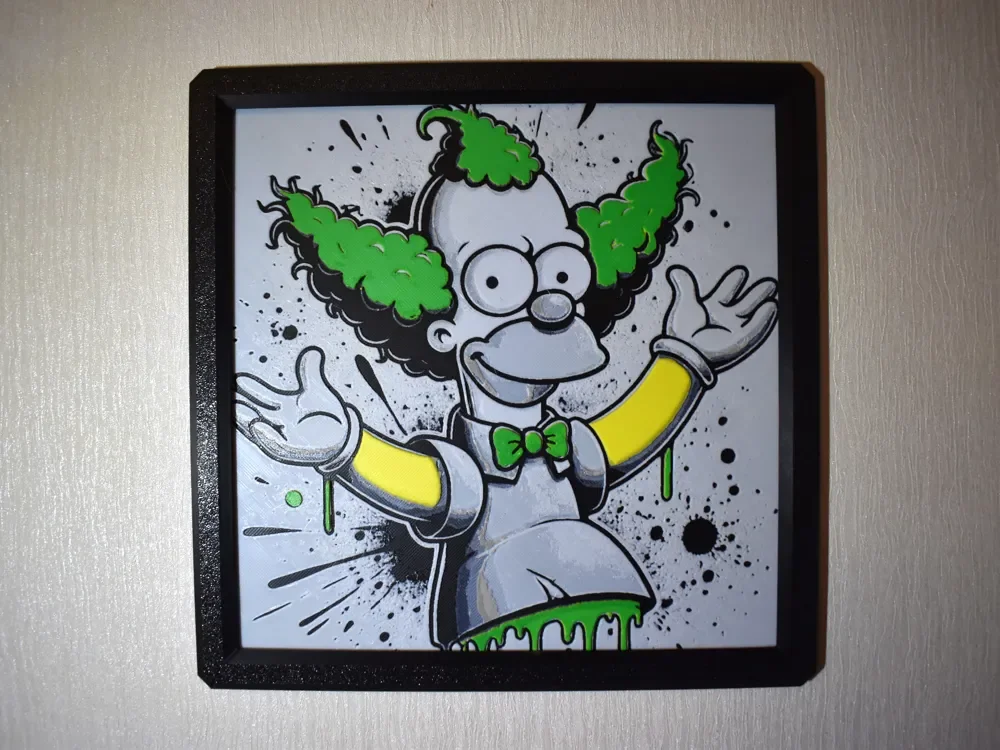 Krusty the clown Hueforge by Chris B HueForge model: Krusty the clown Hueforge by Chris B