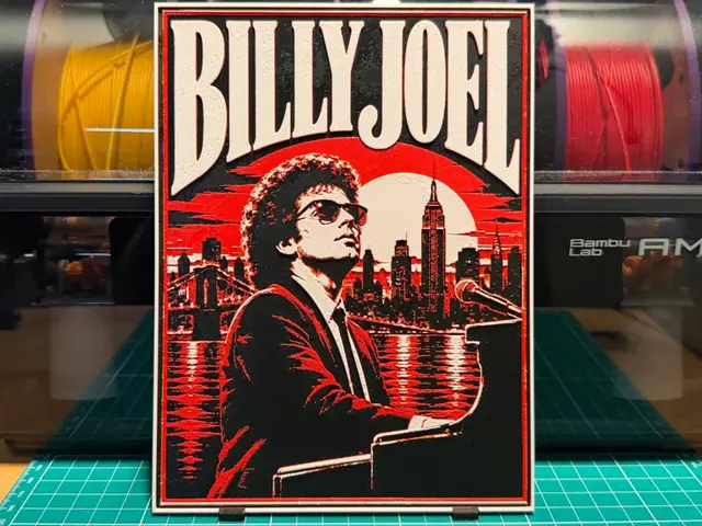 HueForge model: Bill Joel Poster by liv_3d