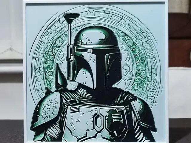 HueForge model: Boba Fett - HueForge 3-Color by BoDad