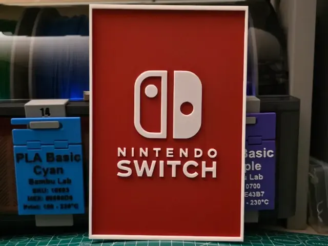 HueForge model: Nintendo Switch Logo Poster - Hueforge Art by Lumpy3D
