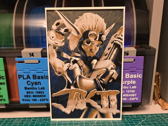 HueForge model: Jak II Game Poster - Hueforge Art by Lumpy3D