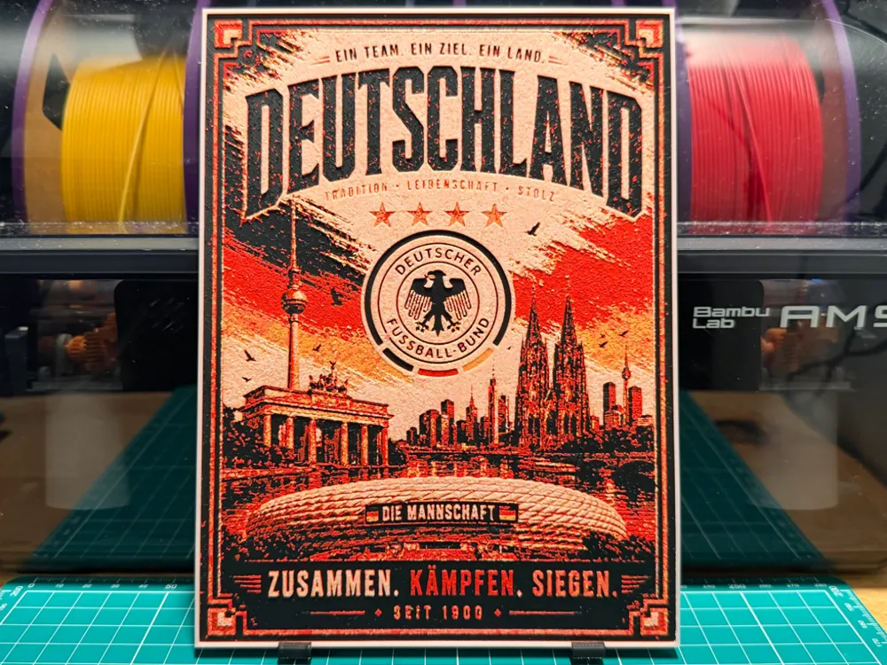 Germany National Football Team Poster Hueforge by liv_3d HueForge model: Germany National Football Team Poster Hueforge by liv_3d