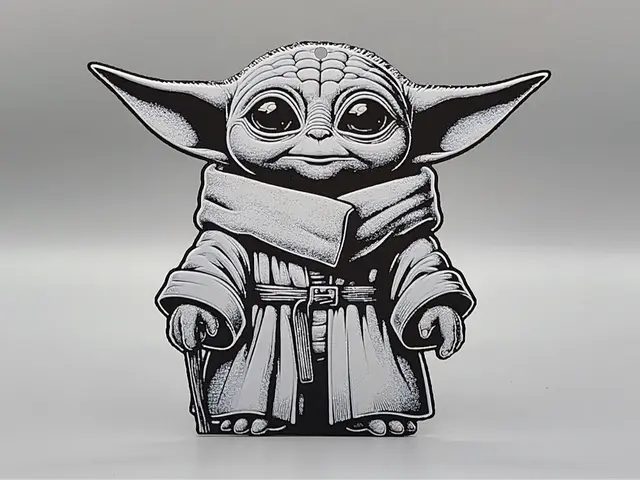 HueForge model: Grogu Christmas Tree Ornament / Decoration / Yoda by Sarge