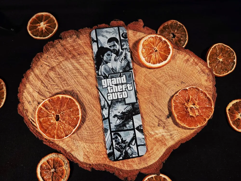 GTA 6 bookmark 4 by EternalDesigns3D HueForge model: GTA 6 bookmark 4 by EternalDesigns3D