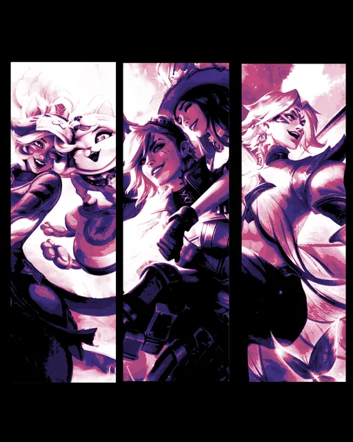 HueForge model: Fan art in Hueforge - League of Legends friends and enemies - Bookmark set 1 by BooneCo3d