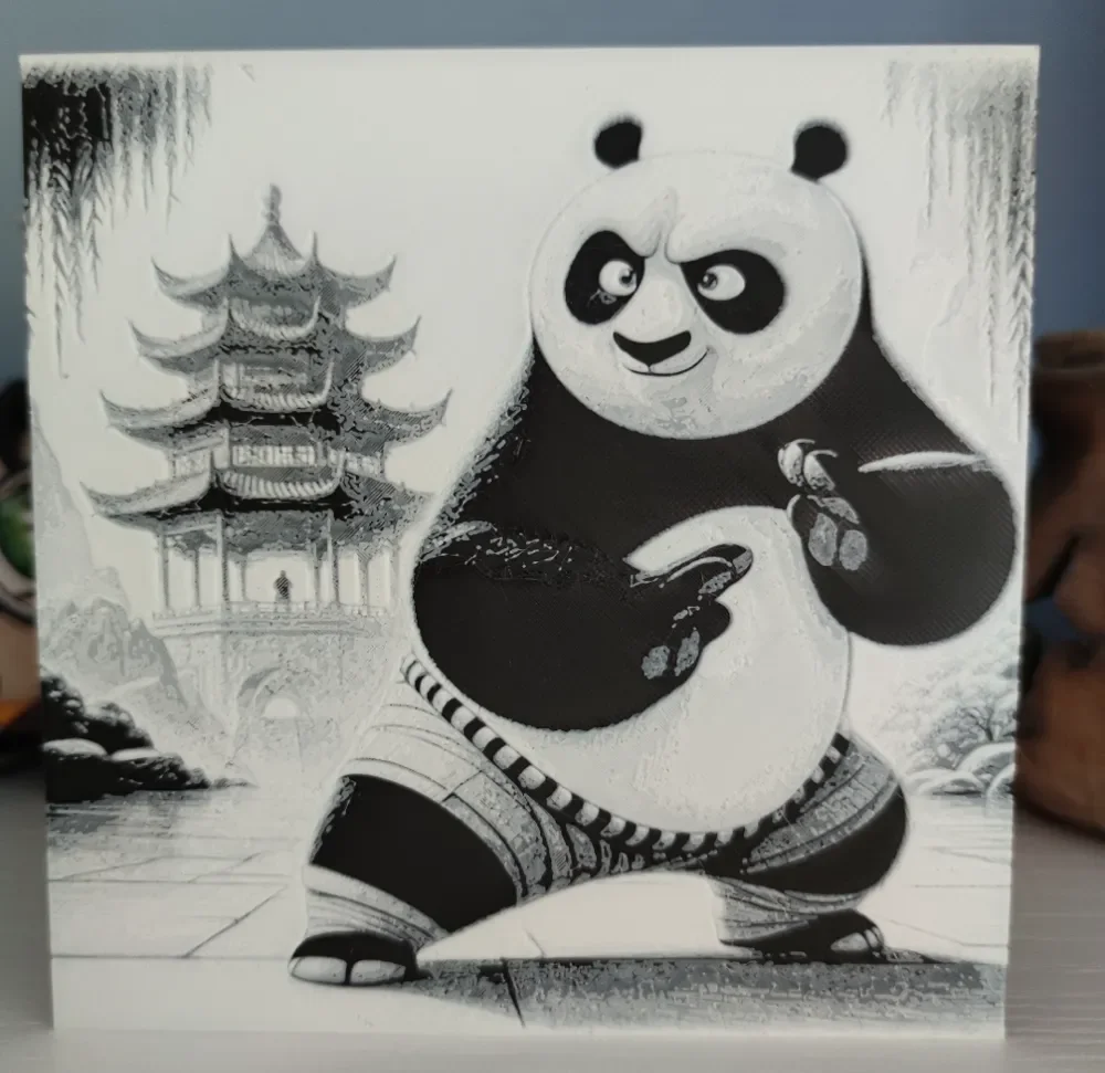 Hueforge Kung Fu Panda by Litolunar HueForge model: Hueforge Kung Fu Panda by Litolunar