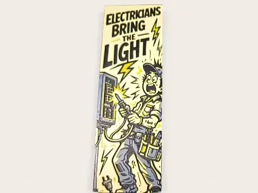 HueForge model: Electricians TradeMark 50mm by 150mm Bookmark by MythicHue's