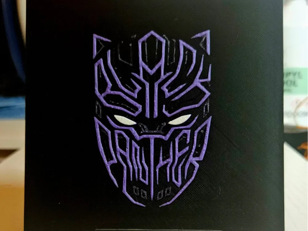 Black Panther Letters by Mano's 3d_Art HueForge model: Black Panther Letters by Mano's 3d_Art