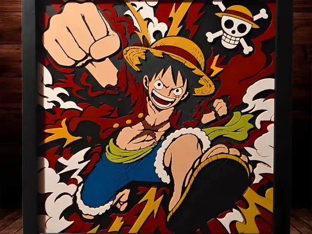 HueForge model: Luffy - One Piece by Side Quest Hues