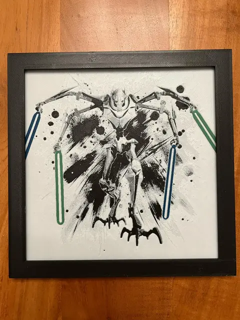 HueForge model: General Grievous with 4 Lightsabers by JustBe 3D Printing