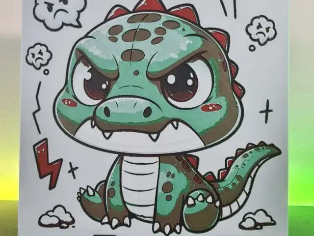 Angry Dinosaur - Hueforge 200x200
