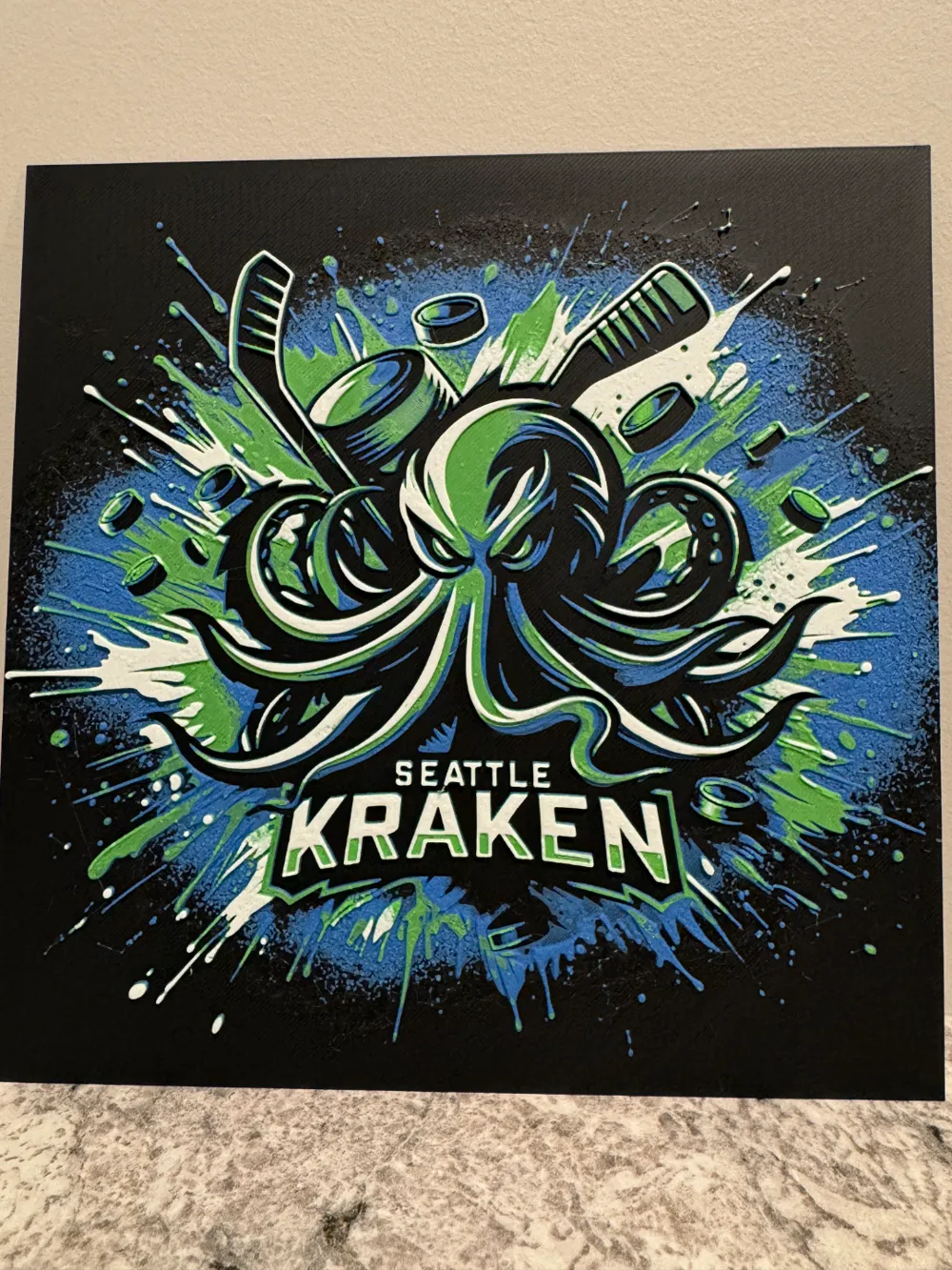 Seattle Kraken - NHL Hueforge by Canadian Gamer HueForge model: Seattle Kraken - NHL Hueforge by Canadian Gamer