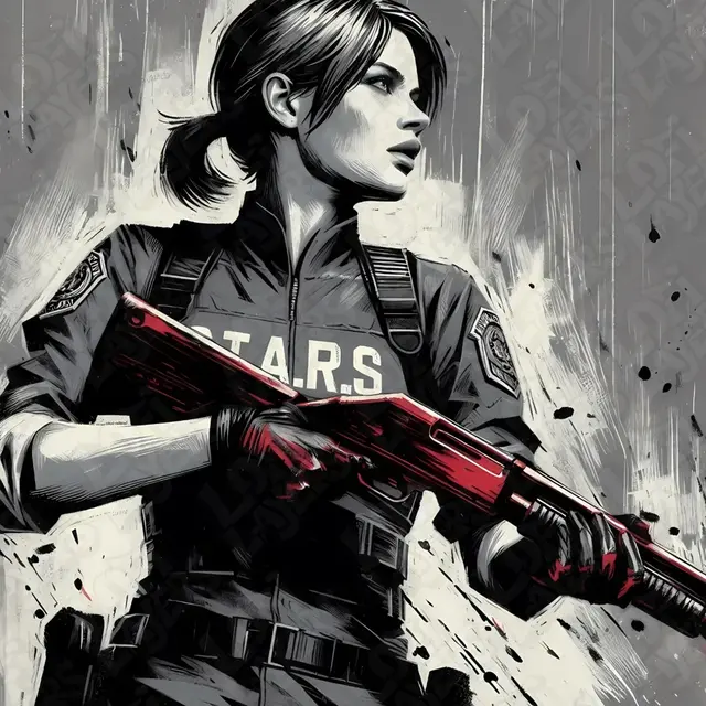 HueForge model: Jill Valentine Hueforge by LoFi Layers