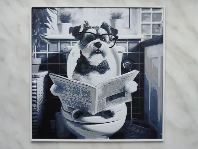HueForge model: Dog on toilet - Hueforge by BeaN