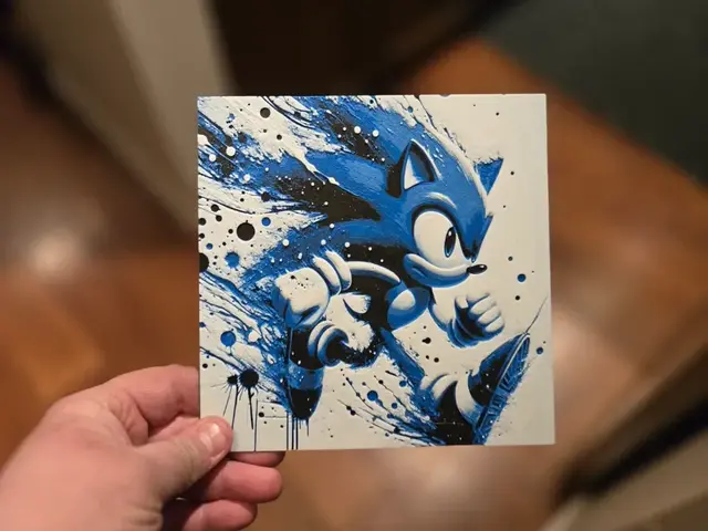 HueForge model: Graffiti Sonic Hueforge by 3Ree Printing