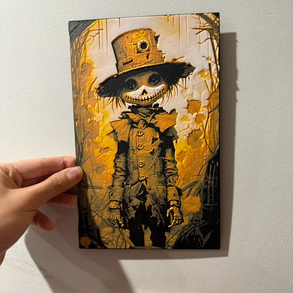 Scarecrow in a Hat by cyanidesugar HueForge model: Scarecrow in a Hat by cyanidesugar