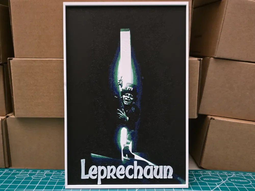 Leprechaun Movie Poster - Hueforge Art by Lumpy3D HueForge model: Leprechaun Movie Poster - Hueforge Art by Lumpy3D
