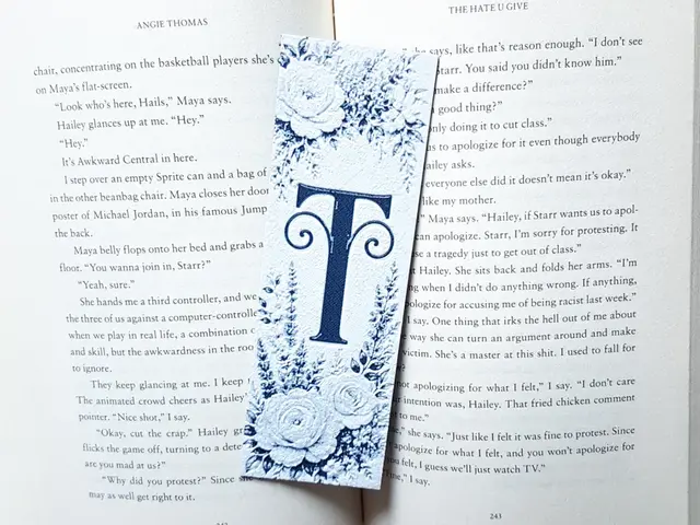 HueForge model: Bookmark, Monogram T, Floral Background, Hueforge by Dame Jo