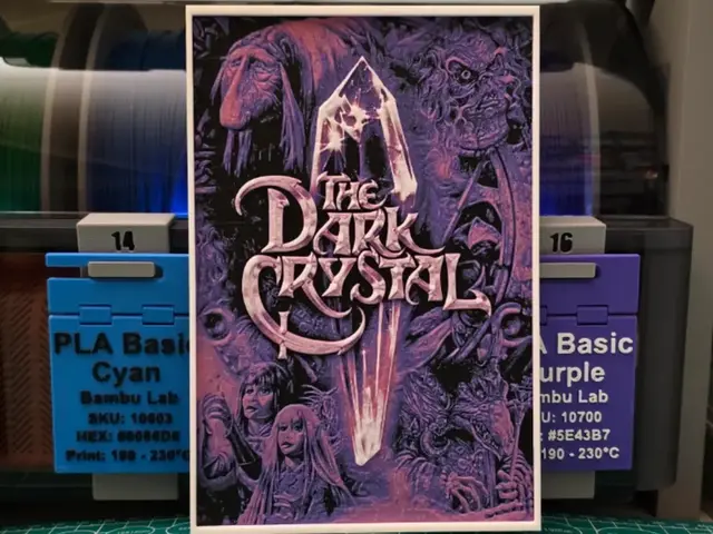 HueForge model: The Dark Crystal Movie Poster - Hueforge Art by Lumpy3D