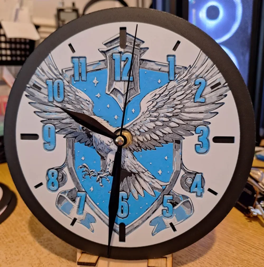 Ravenclaw Clock - Harry Potter - 20cm by 3dGlow HueForge model: Ravenclaw Clock - Harry Potter - 20cm by 3dGlow