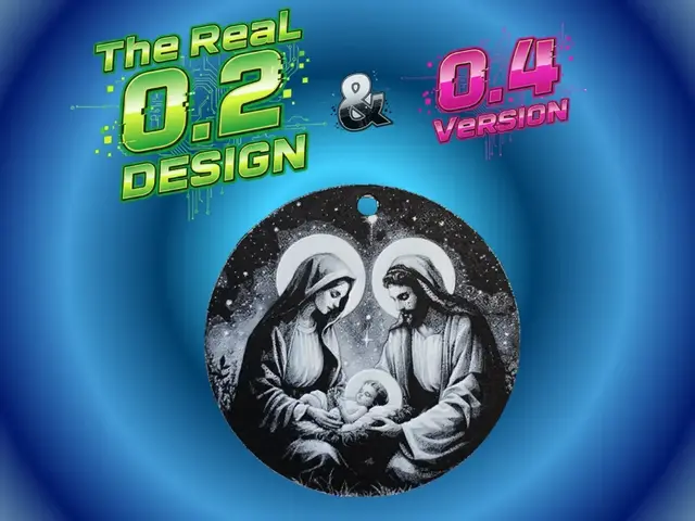 HueForge model: Nativity Ball Ornament Christmas Tree by Atrus Design