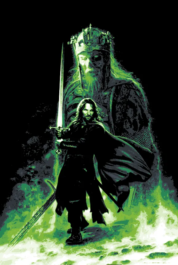 Hueforge - Lord of the Rings - Aragorn King Dead by Cloudy Nostalgia HueForge model: Hueforge - Lord of the Rings - Aragorn King Dead by Cloudy Nostalgia
