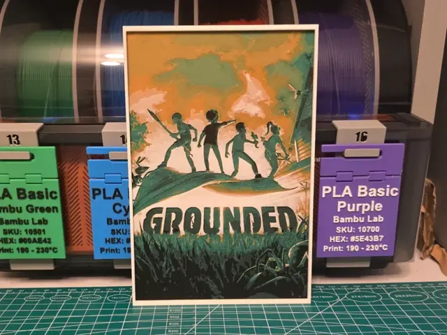 HueForge model: Grounded Game Poster - Hueforge Art by Lumpy3D