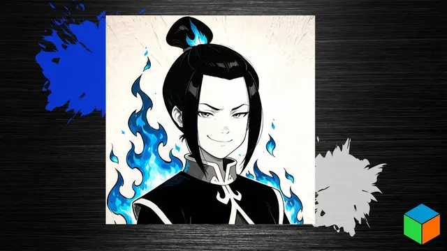 HueForge model: Fire Nation Blue — Azula Bonus Drop 🔥 by 3D Prints By Vic