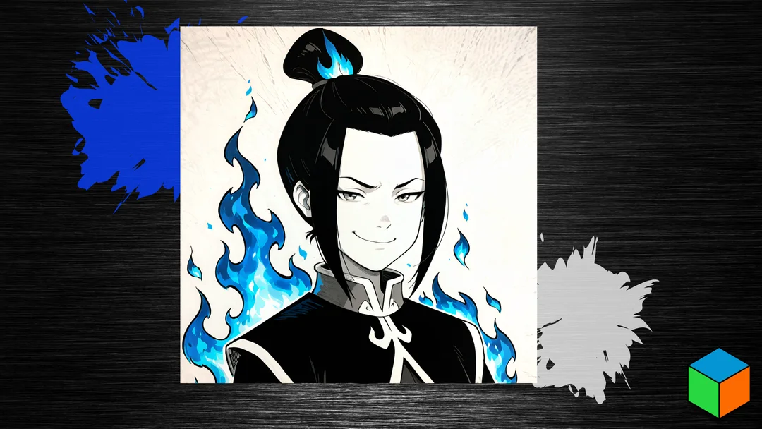 Fire Nation Blue — Azula Bonus Drop 🔥 by 3D Prints By Vic HueForge model: Fire Nation Blue — Azula Bonus Drop 🔥 by 3D Prints By Vic