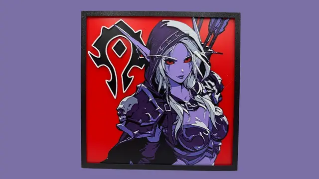 HueForge model: Sylvanas Windrunner - World of Warcraft by Canadian Gamer